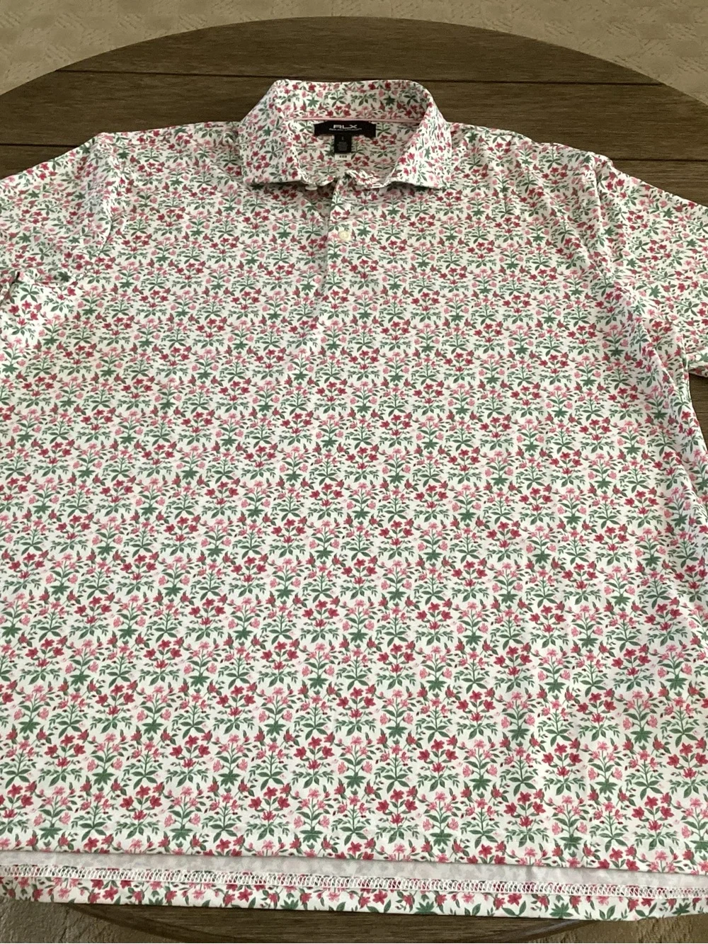 Ralph Lauren White Polo with Pink & Green Floral Print